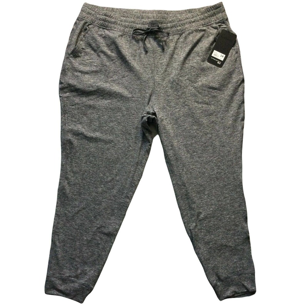 90 Degree by Reflex Womens Pants siz 1X new nwt $52 Gray Soft Lightweight Jogger